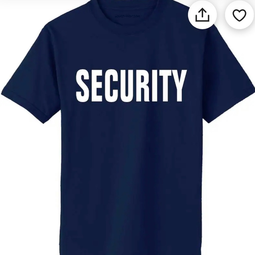 Security T Shirt Extra Large